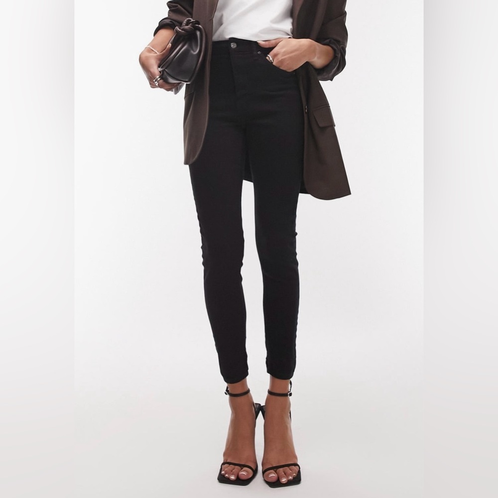 Topshop MOTO Jamie Jeans in Black